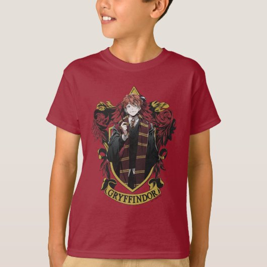 HARRY POTTER™ | Anime Ron Weasley House Crest T-shirt (Voorkant)