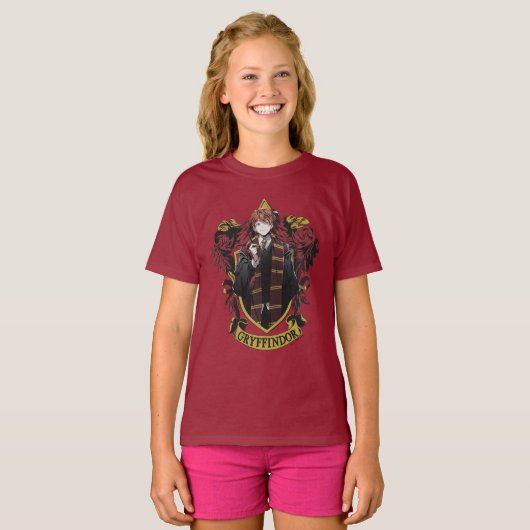 HARRY POTTER™ | Anime Ron Weasley House Crest T-shirt (Voorkant volledig)