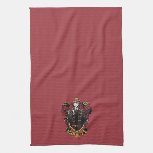 HARRY POTTER™ | Anime Ron Weasley House Crest Theedoek (Verticaal)