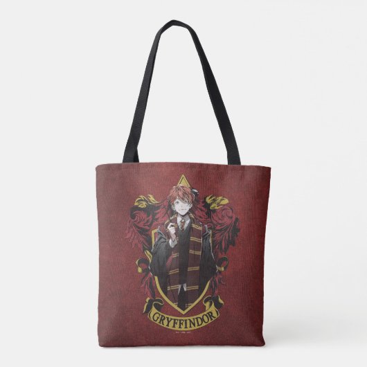 HARRY POTTER™ | Anime Ron Weasley House Crest Tote Bag (Achterkant)