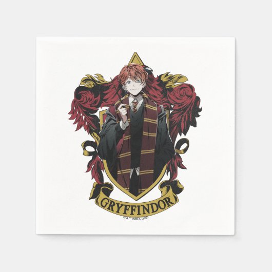 HARRY POTTER™ | Anime Ron Weasley Huis Crest Servet (Voorkant)