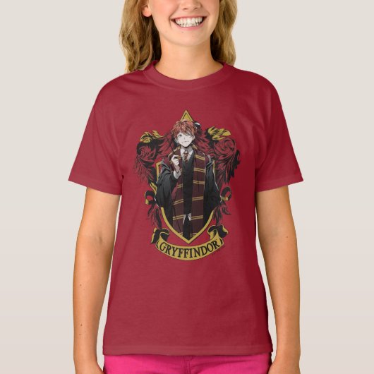 HARRY POTTER™ | Anime Ron Weasley Huis Crest T-shirt (Voorkant)