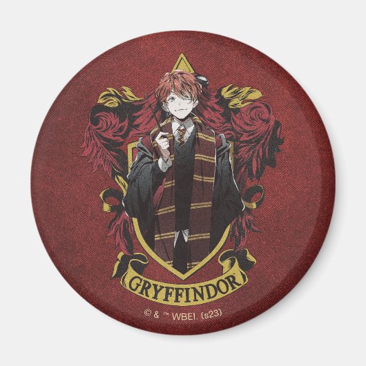 HARRY POTTER™ | Anime Ron Weasley Huisembleem Magneet (Voorkant)