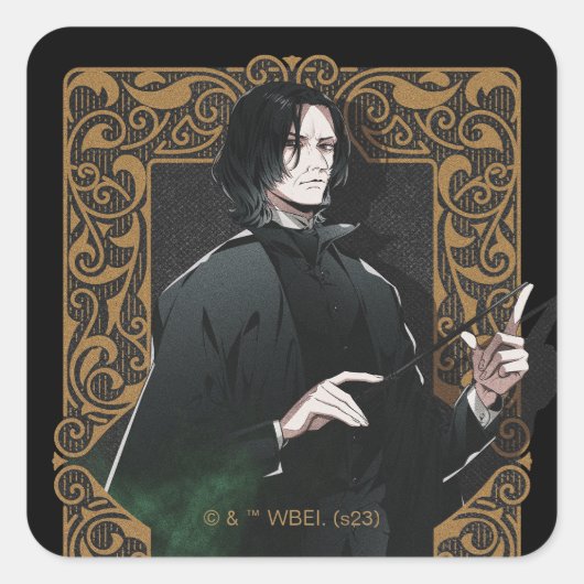 HARRY POTTER™ | Anime Snape-Lijst grafisch Vierkante Sticker (Voorkant)