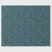 HARRY POTTER™-artefacten Lijntekeningpatroon Cadeaupapier (Vlak)