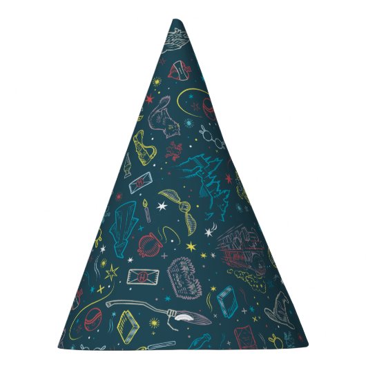 HARRY POTTER™ Artifacts Line Art Pattern Feesthoedjes (Rechts)