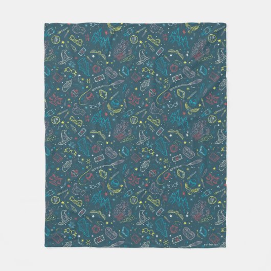HARRY POTTER™ Artifacts Line Art Pattern Fleece Deken (Voorkant)
