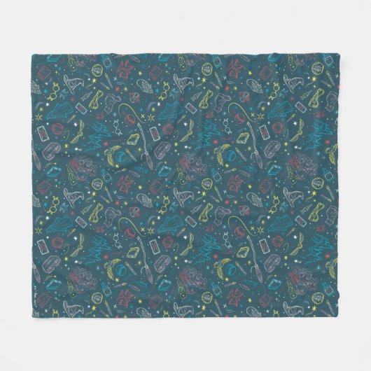 HARRY POTTER™ Artifacts Line Art Pattern Fleece Deken (Voorkant (Horizontaal))