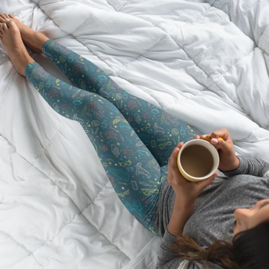 HARRY POTTER™ Artifacts Line Art Pattern Leggings