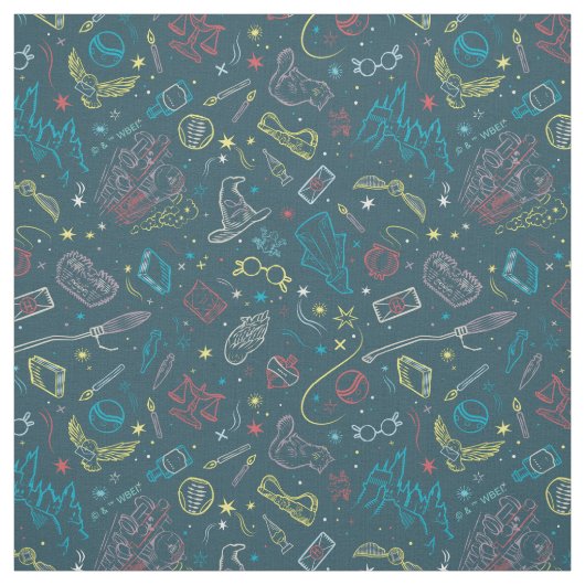 HARRY POTTER™ Artifacts Line Art Pattern Stof (Swatch)