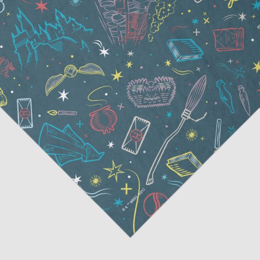 HARRY POTTER™ Artifacts Line Art Pattern Tissuepapier (Detail)