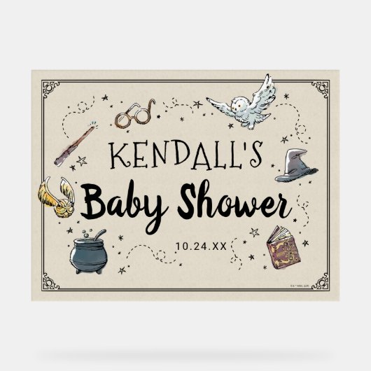 Harry Potter Baby shower Acryl Bord (Voorkant)