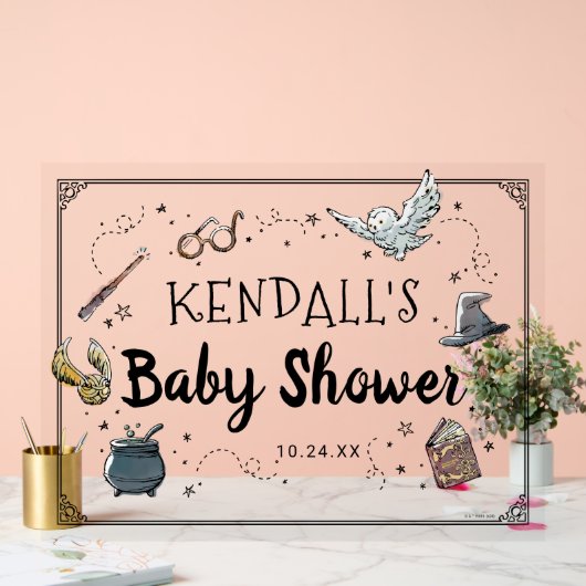 Harry Potter Baby Shower Acryl Bord (Huwelijk)