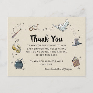 Harry Potter   Baby Shower Bedankt Briefkaart