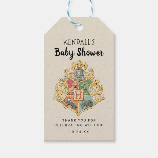 Harry Potter Baby Shower Dank Je Taggen Cadeaulabel (Voorkant)