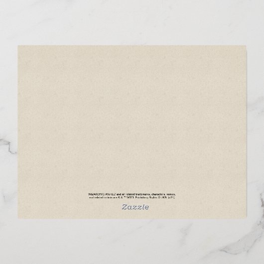 Harry Potter | Baby shower Hartelijk dank Folie Uitnodiging Briefkaart (Achterkant)