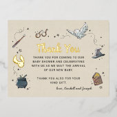 Harry Potter | Baby shower Hartelijk dank Folie Uitnodiging Briefkaart (Voorkant)
