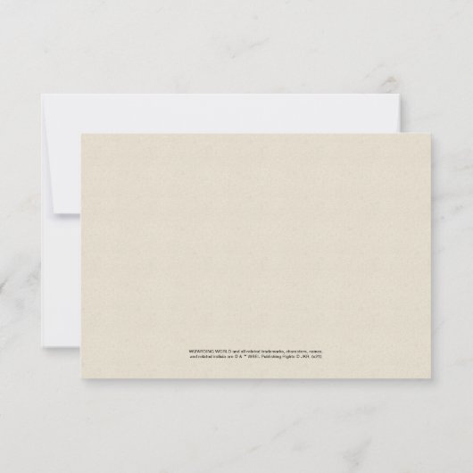 Harry Potter | Baby shower Hartelijk dank Kaart (Achterkant)