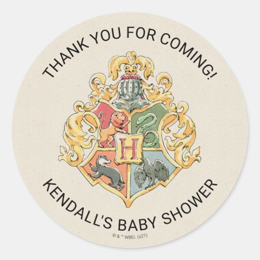 Harry Potter Baby shower Hartelijk dank Ronde Sticker (Voorkant)