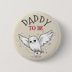 Harry Potter   Baby shower Hedwig   Papa zal worde Ronde Button 5,7 Cm