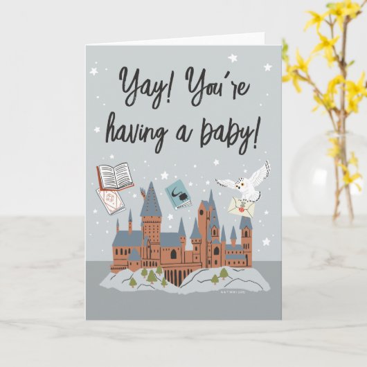 Harry Potter | Baby shower Hogwarts Castle Kaart (Gele Bloem)
