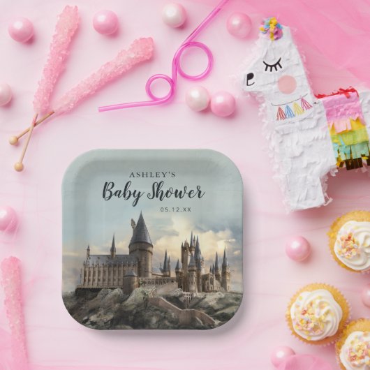 Harry Potter | Baby shower Hogwarts Castle Papieren Bordje (Feest)