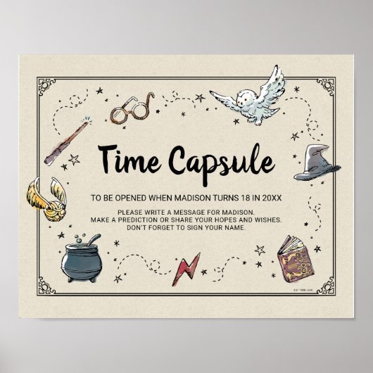 HARRY POTTER™ Baby Shower Tijdcapsule Bord Poster (Voorkant)