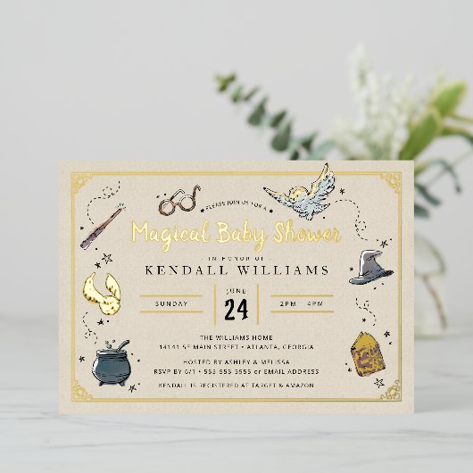 Harry Potter Baby shower Uitnodiging (Staand Voorkant)