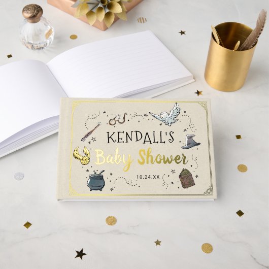 Harry Potter Baby Shower Uitnodiging Gastenboek (Voorkant open)