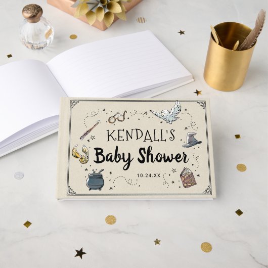 Harry Potter Baby Shower Uitnodiging Gastenboek (Voorkant open)