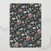 Harry Potter | Baby shower van het Magische Hogwar Folie Uitnodiging (Achterkant)