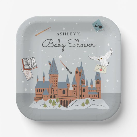 Harry Potter | Babyborrel kasteel Hogwarts Papieren Bordje (Voorkant)