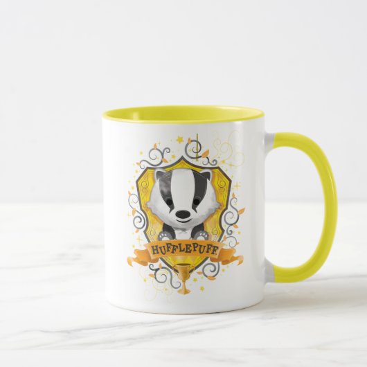 Harry Potter | Betoverende HUFFLEPUFF™ Wapenschild Mok (Rechts)