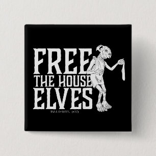 Harry Potter   Bevrijd De Huiselfen Vierkante Button 5,1 Cm
