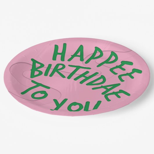 Harry Potter Birthdae/Birthday Cake Papieren Bordje (Gekanteld)