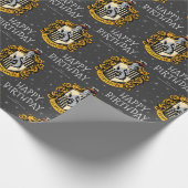 Harry Potter Birthday | Chalkboard van Hufflepuff Cadeaupapier (Hoek)