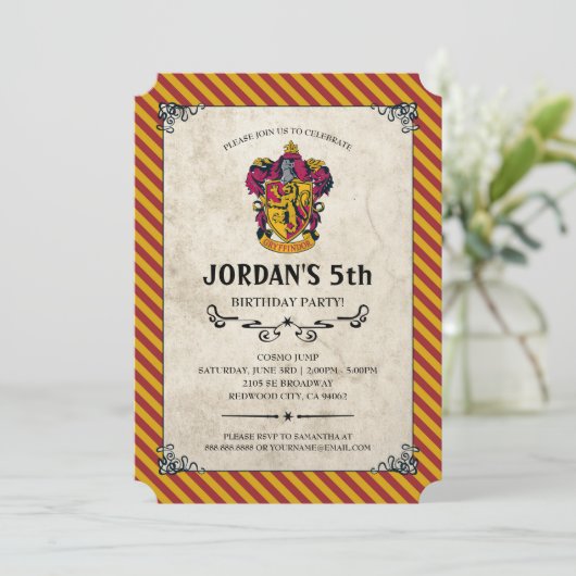 Harry Potter Birthday | Gryffindor Kaart (Staand voorkant)