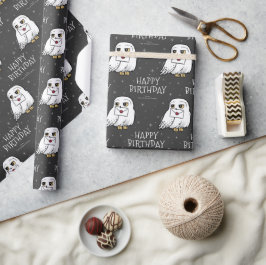 Harry Potter Birthday | Hedwig Chalkboard Cadeaupapier