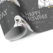 Harry Potter Birthday | Hedwig Chalkboard Cadeaupapier (Rol Hoek)