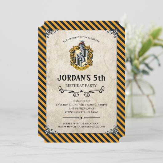 Harry Potter Birthday | Hufflepuff Kaart (Staand voorkant)
