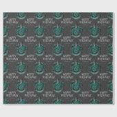 Harry Potter Birthday | Slytherin-alkboard Cadeaupapier (Vlak)