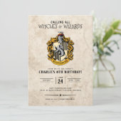 Harry Potter Birthday | Uitnodiging tot Hufflepuff (Staand voorkant)