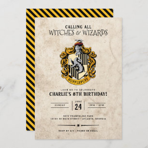 Harry Potter Birthday   Uitnodiging tot Hufflepuff