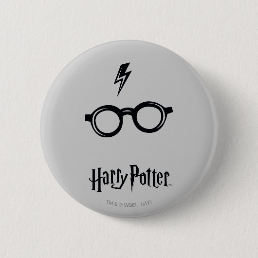 Harry Potter | Bliksem en bril Ronde Button 5,7 Cm (Voorkant)