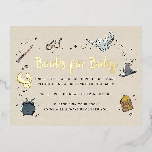 Harry Potter - Boeken voor Baby Uitnodiging (Voorkant)