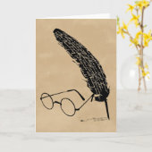 Harry Potter | Bril en ganzenveer Kaart (Gele Bloem)