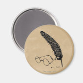 Harry Potter | Bril en ganzenveer Magneet (Voorkant / Achterkant)