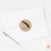 Harry Potter | Bril en ganzenveer Ronde Sticker (Envelop)