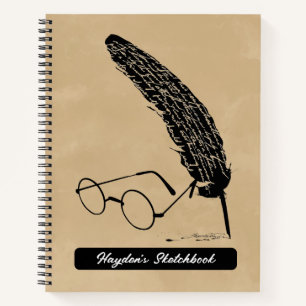 Harry Potter Bril en ganzenveer tekening Notitieboek