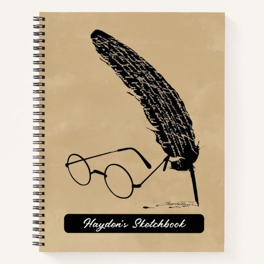 Harry Potter | Bril en ganzenveer tekening Notitieboek (Voorkant)